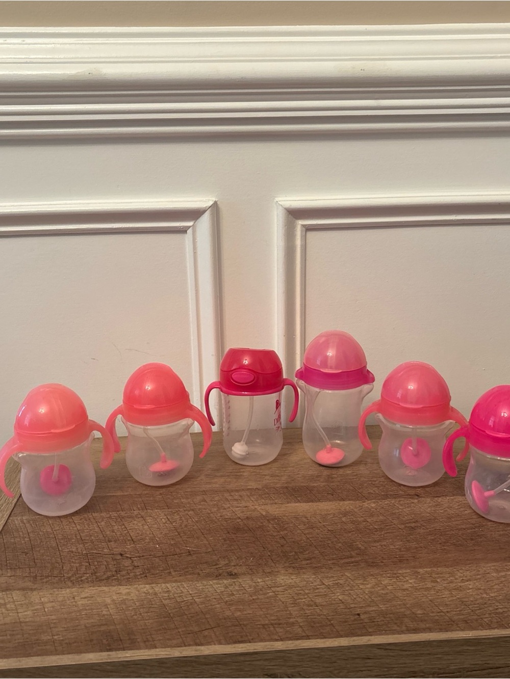 Munchkin Any Angle Weighted Straw Pink Lot of 5-7 Oz & 1-10 Oz + 1-9 Oz Dr Brown